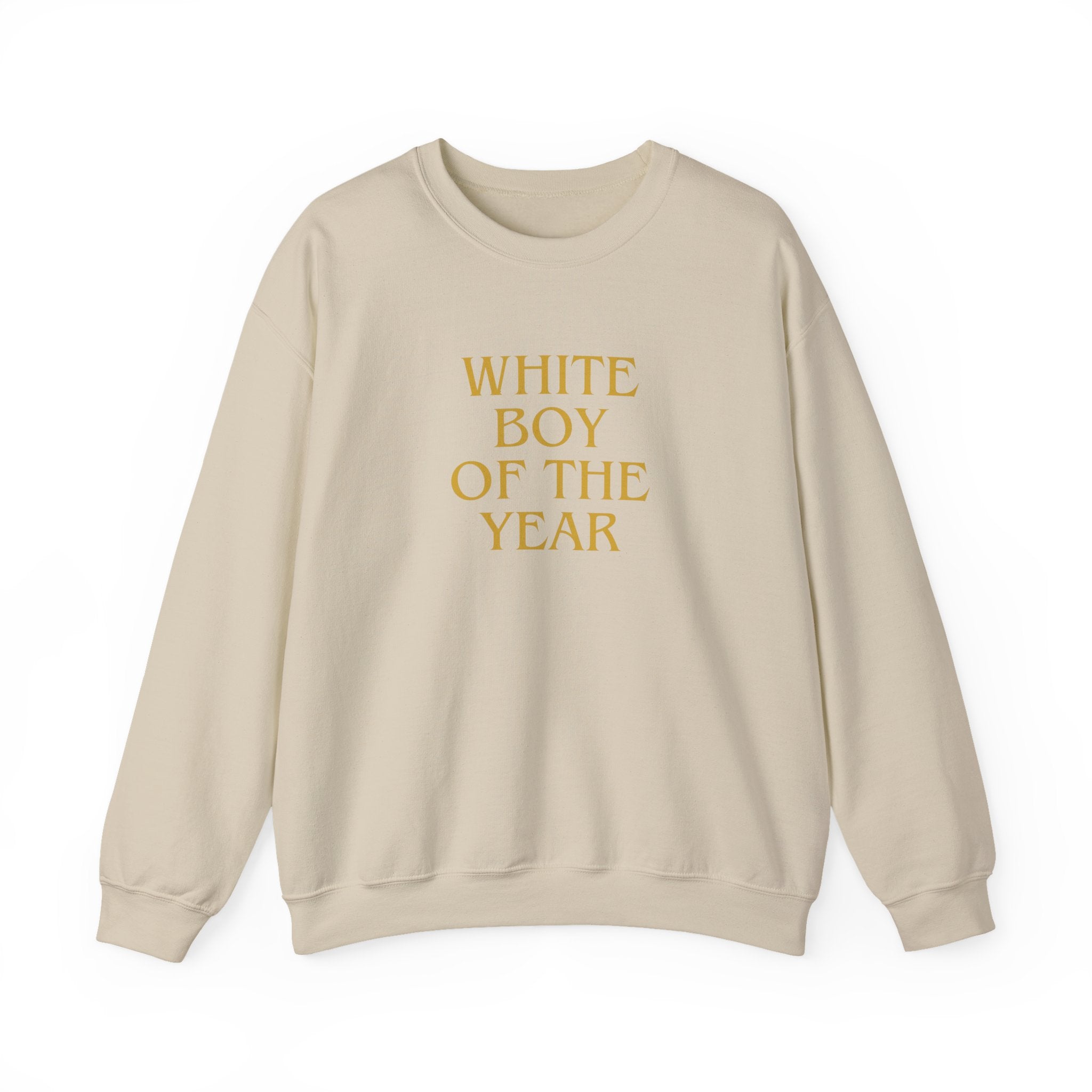 White Boy of the Year Sweatshirt | Text Graphic Crewneck-AKA The Eli Shirt