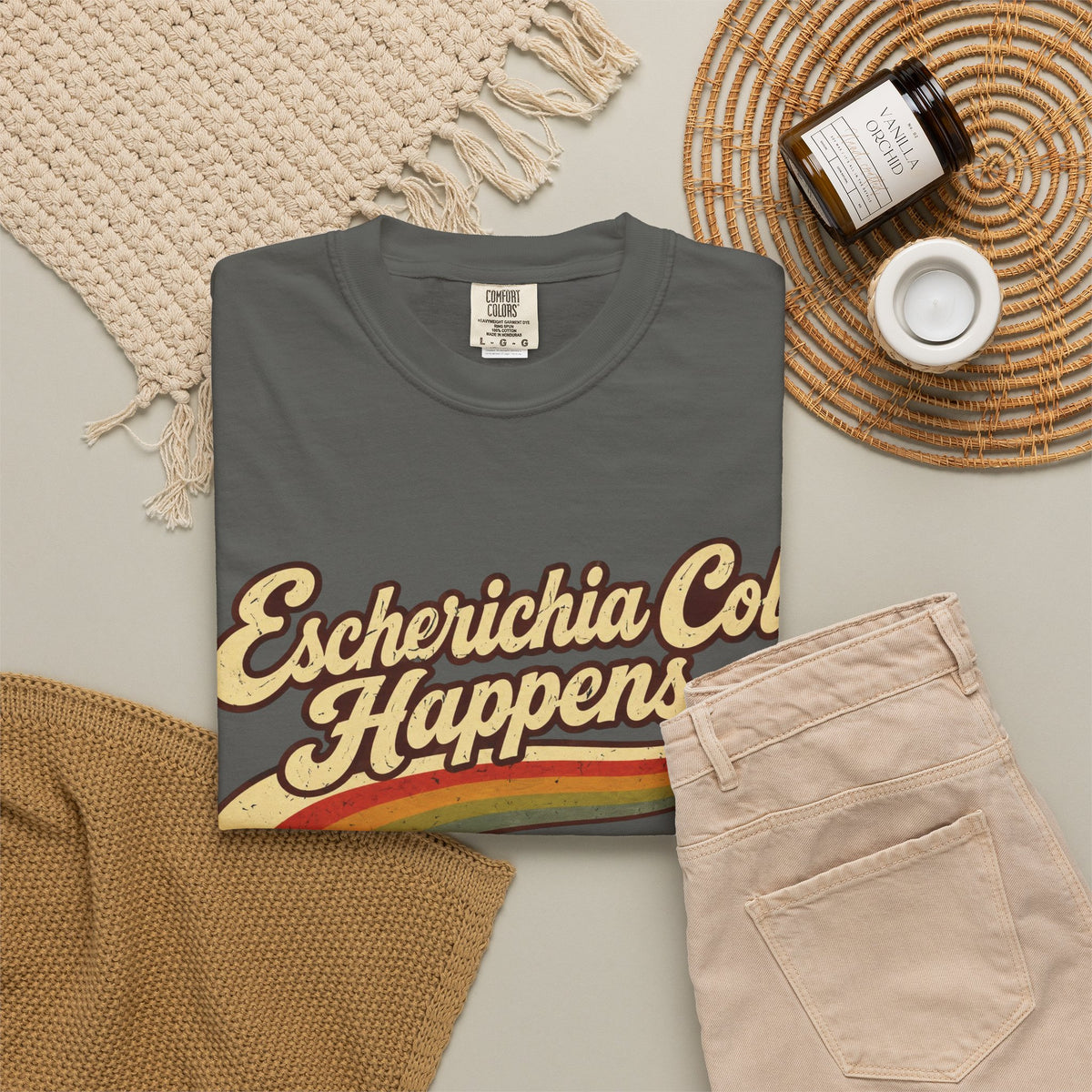 Escherichia Coli Happens Rainbow T-Shirt