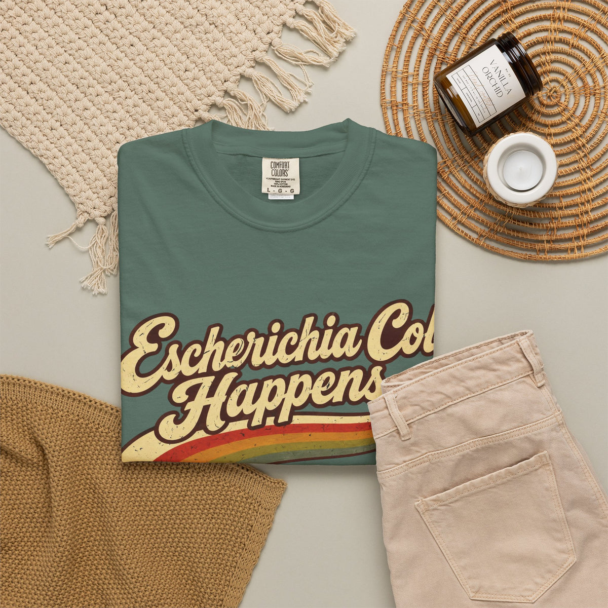 Escherichia Coli Happens Rainbow T-Shirt