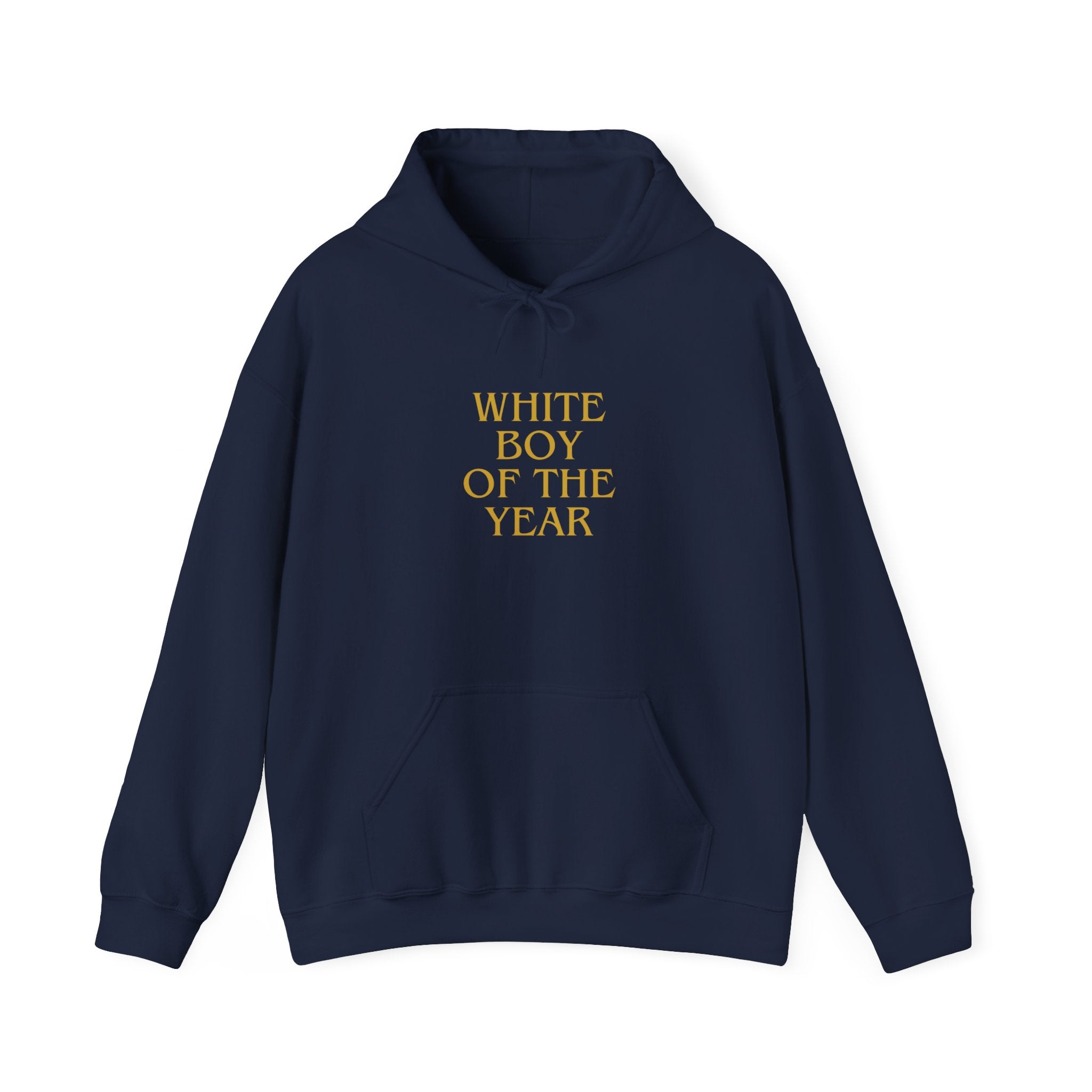 Boy of the Year hoodie | Gold text pullover sweatshirt