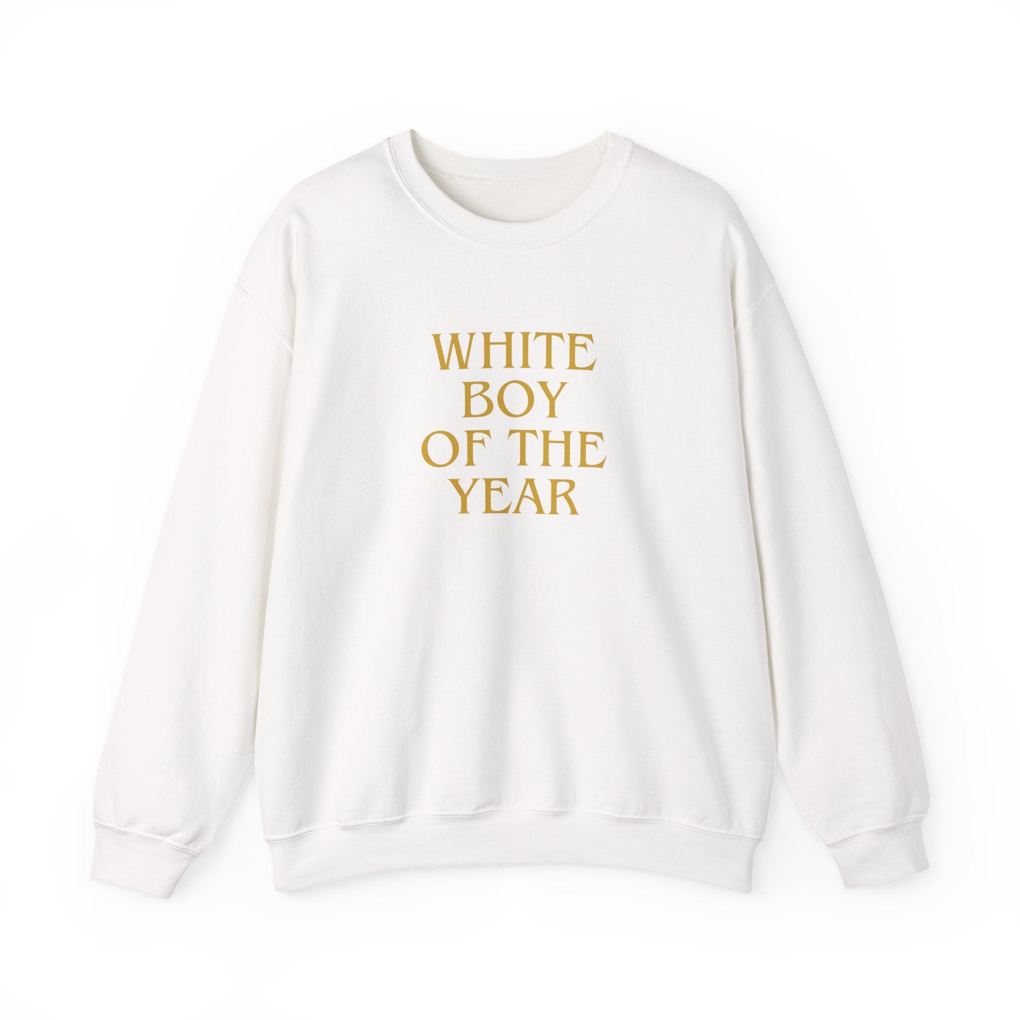 White Boy of the Year Sweatshirt | Text Graphic Crewneck-AKA The Eli Shirt
