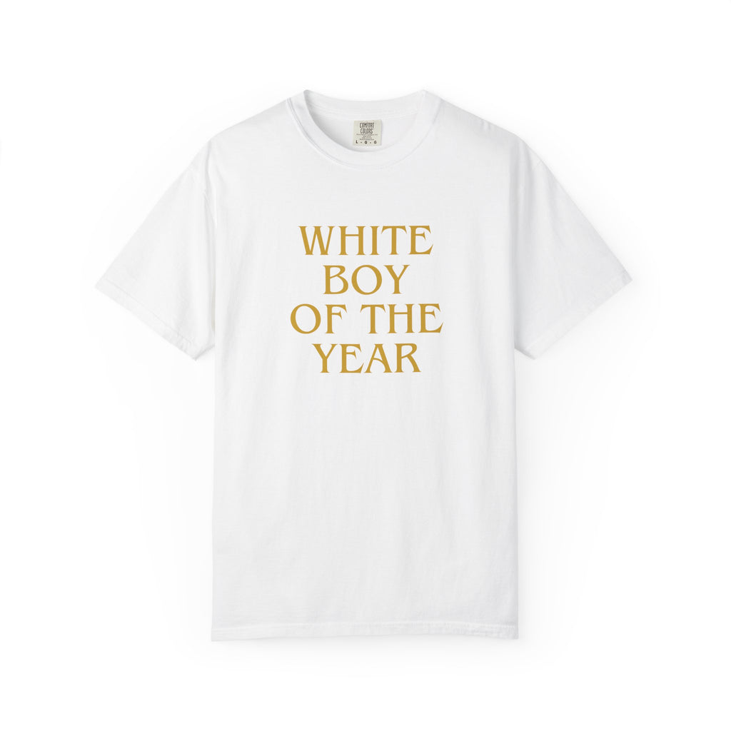 White Boy of the Year T-Shirt | Text Graphic Tee-AKA The Eli Shirt