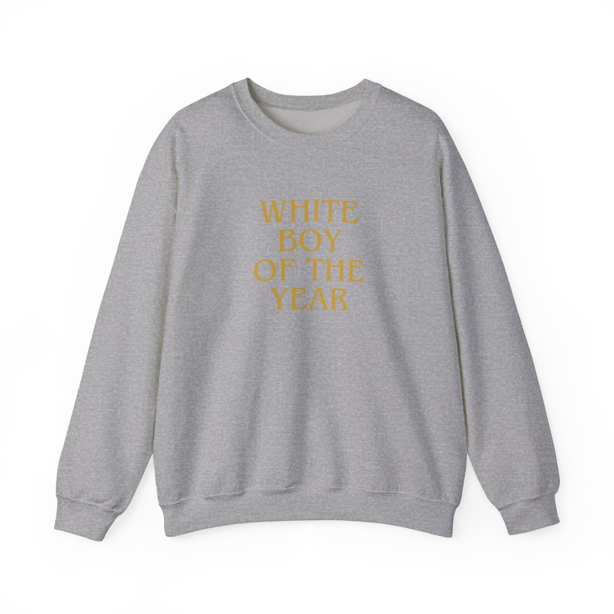 White Boy of the Year Sweatshirt | Text Graphic Crewneck-AKA The Eli Shirt