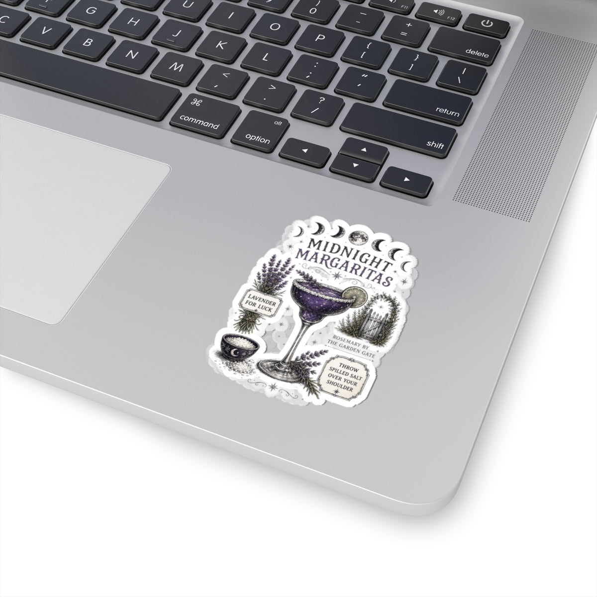 Midnight Margaritas Kiss-Cut Sticker — Lunar Cocktail Illustration with Lavender & Rosemary