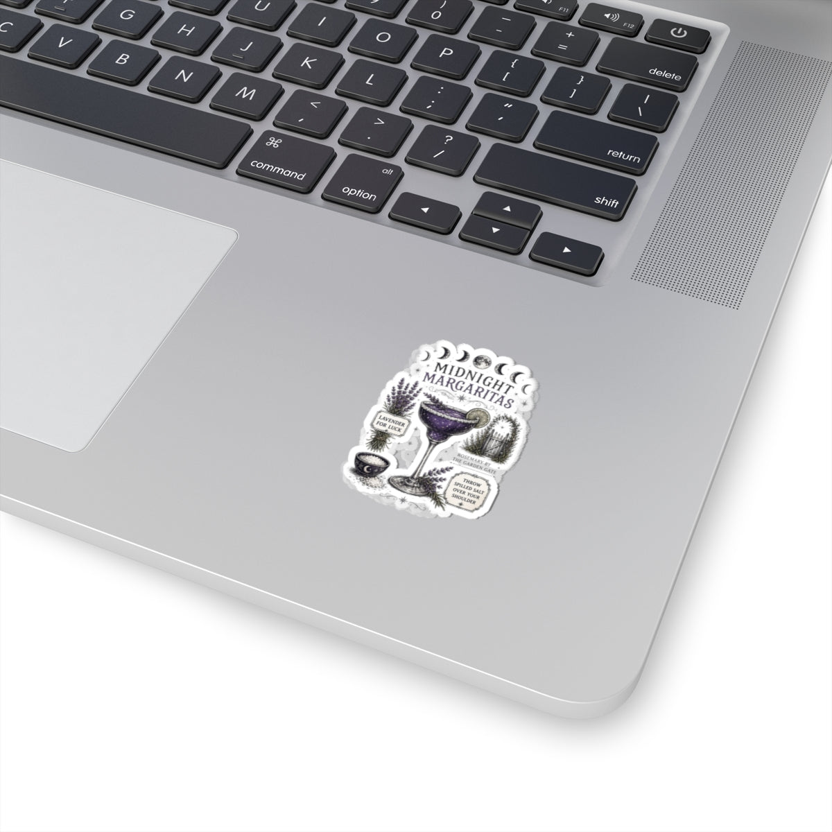Midnight Margaritas Kiss-Cut Sticker — Lunar Cocktail Illustration with Lavender & Rosemary