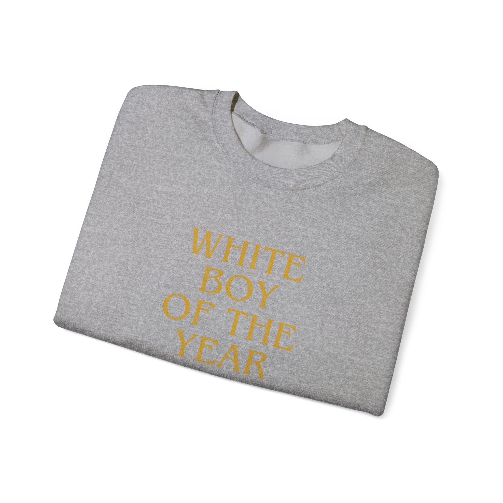White Boy of the Year Sweatshirt | Text Graphic Crewneck-AKA The Eli Shirt