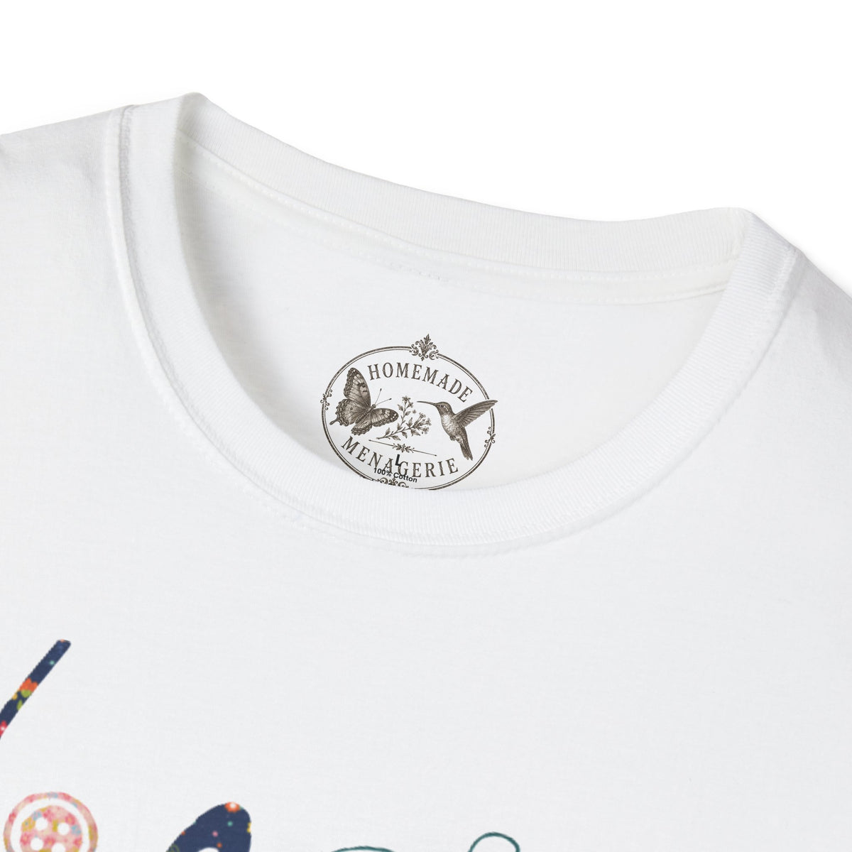 Sew Happy T-Shirt — Cute Sewing Machine & Heart Stitch Design