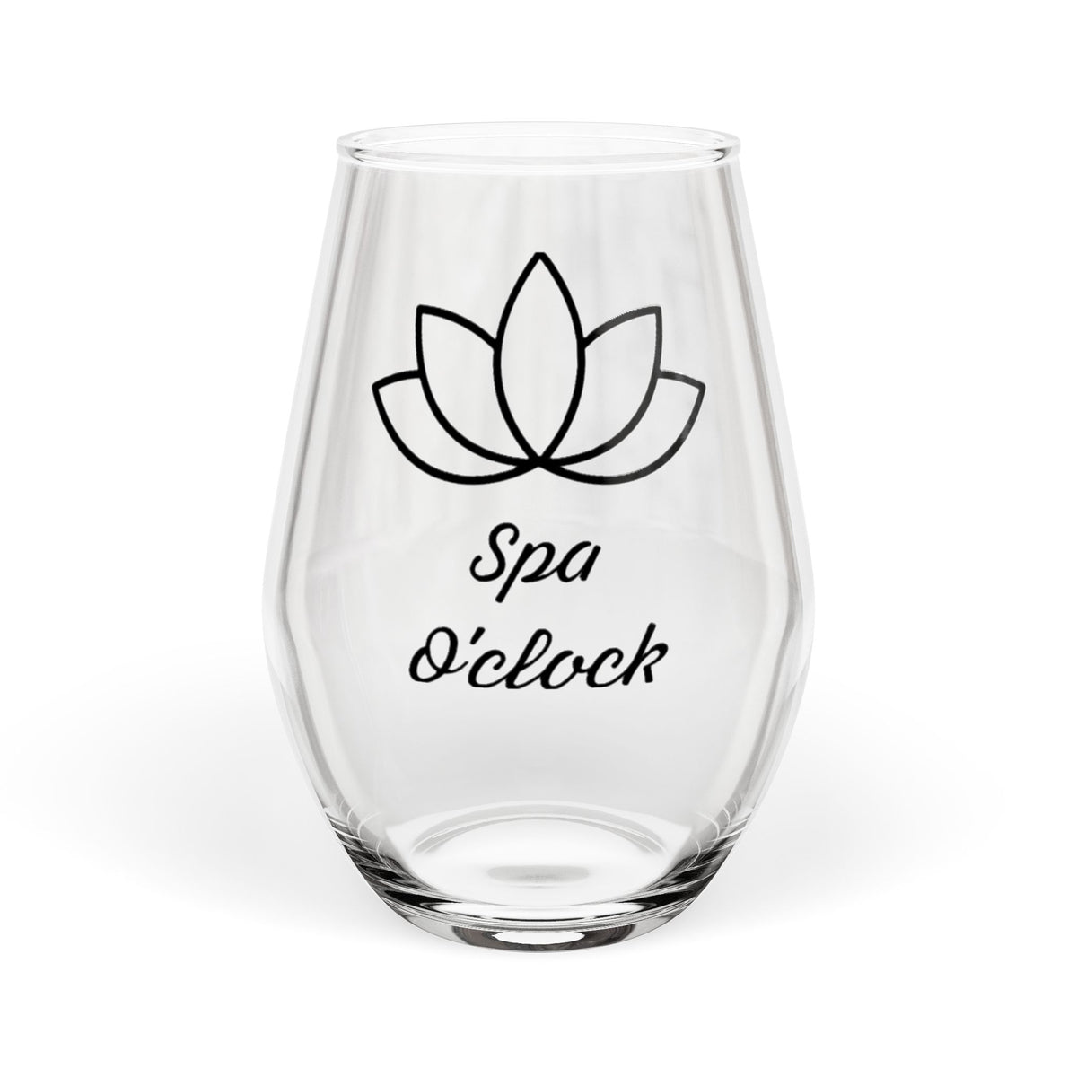 Spa O'clock Stemless Wine Glass – 11.75 oz Relaxation Glassware