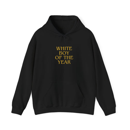 Boy of the Year hoodie | Gold text pullover sweatshirt