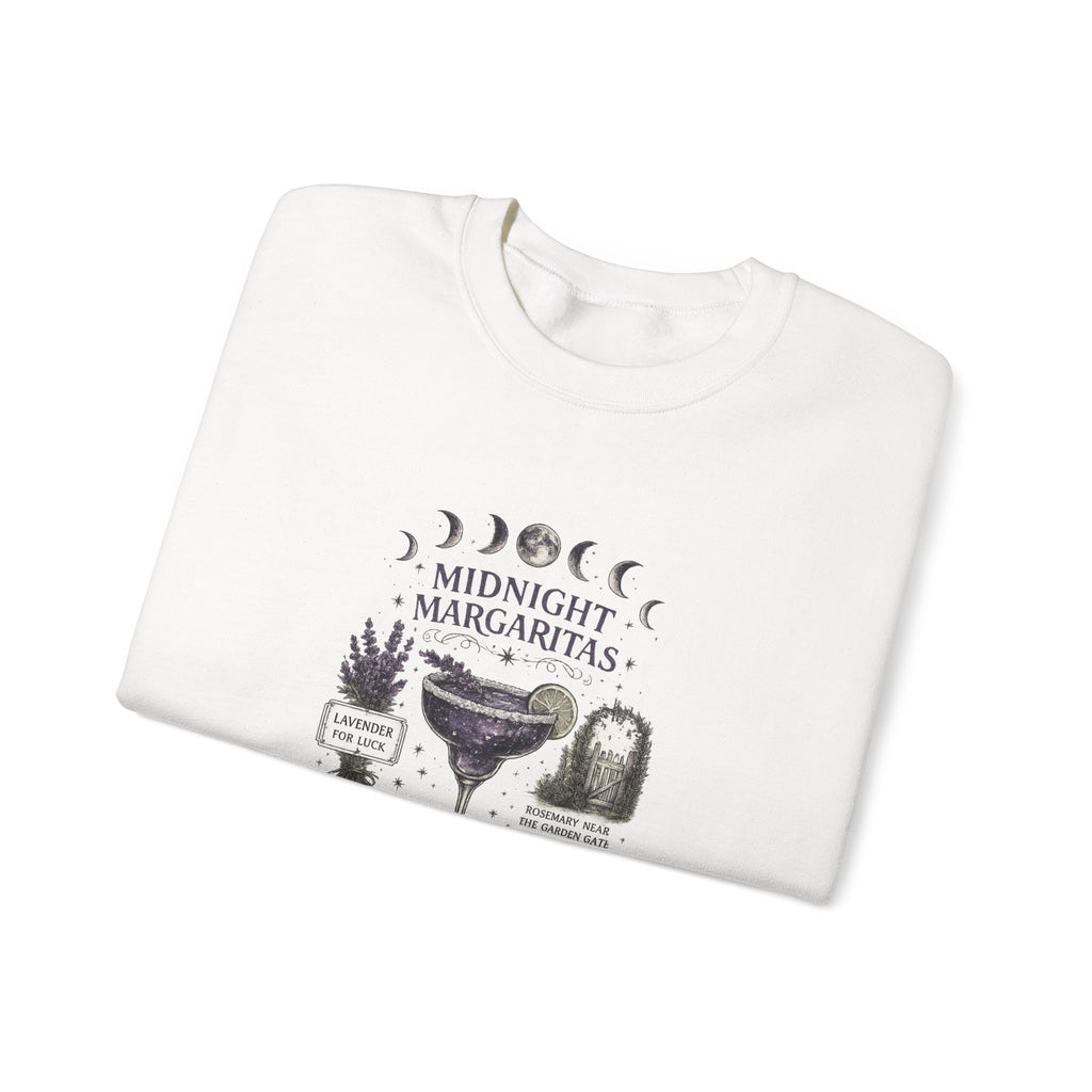 Midnight Margaritas Crewneck Sweatshirt — Cocktail Recipe Graphic Pullover