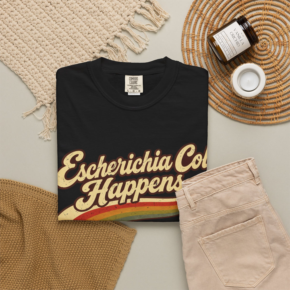 Escherichia Coli Happens Rainbow T-Shirt