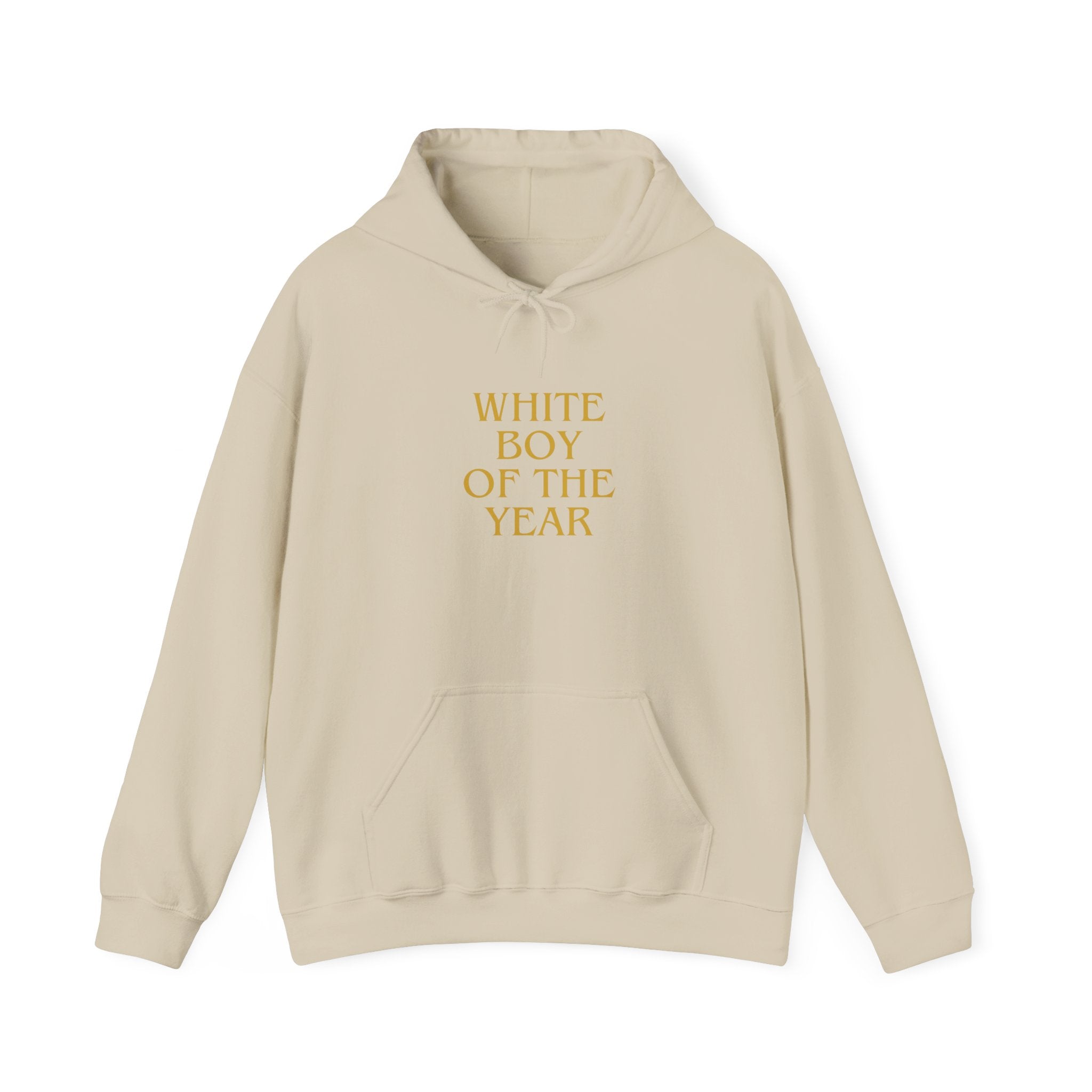 Boy of the Year hoodie | Gold text pullover sweatshirt