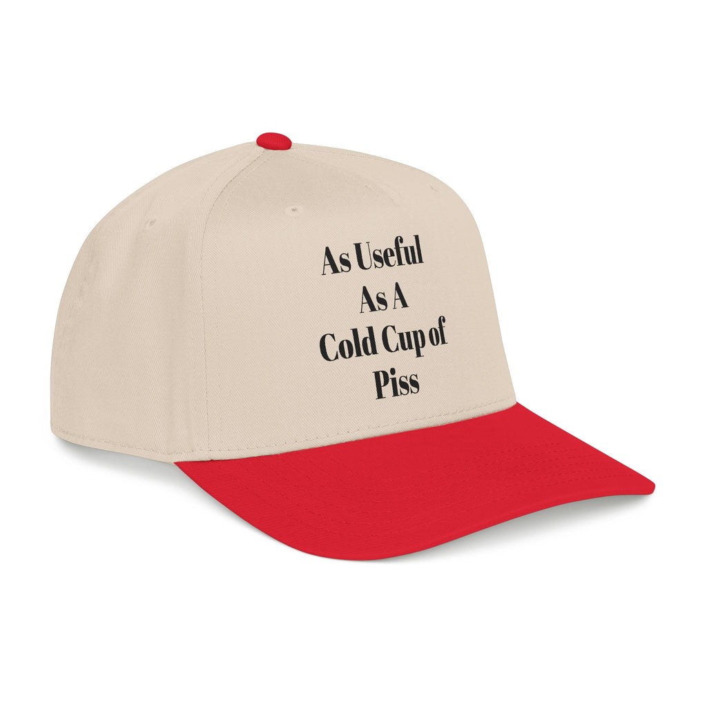 Snarky one liner mid profile baseball cap. “The Pat Hat”