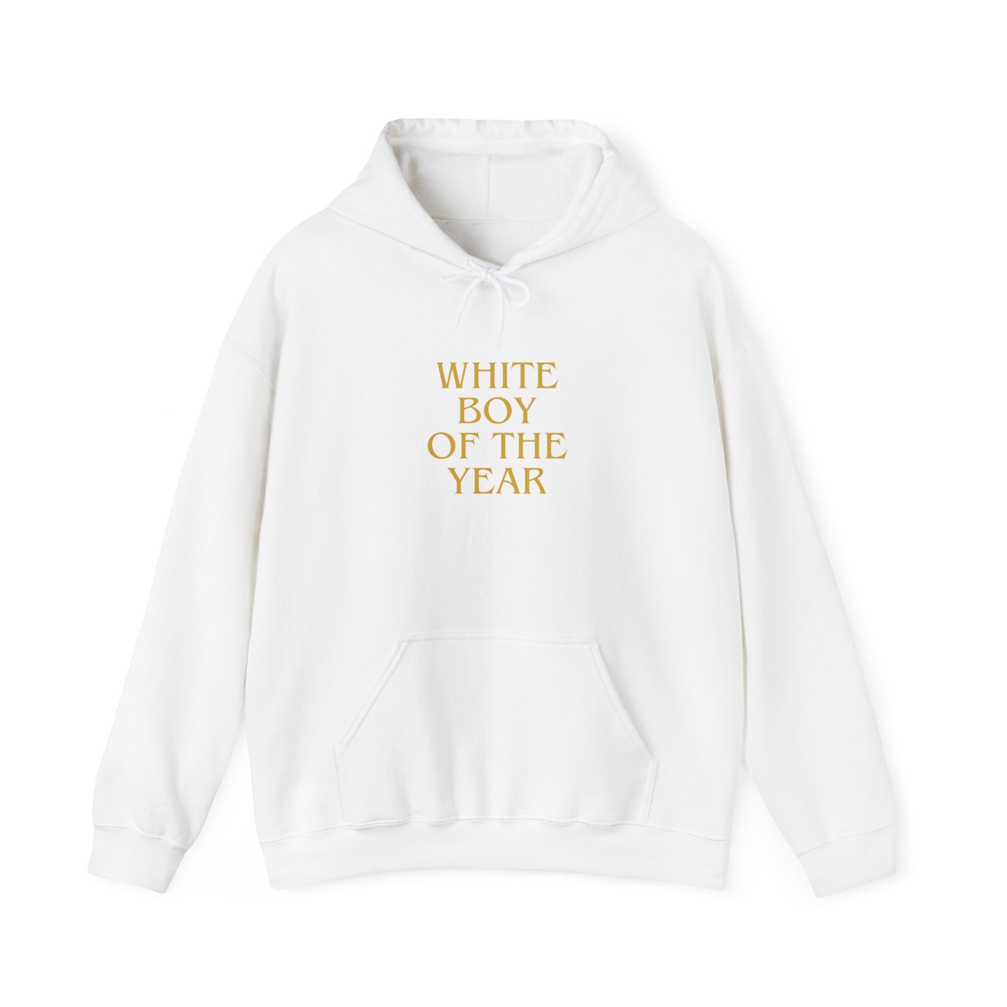 Boy of the Year hoodie | Gold text pullover sweatshirt