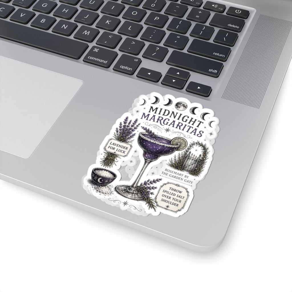 Midnight Margaritas Kiss-Cut Sticker — Lunar Cocktail Illustration with Lavender & Rosemary
