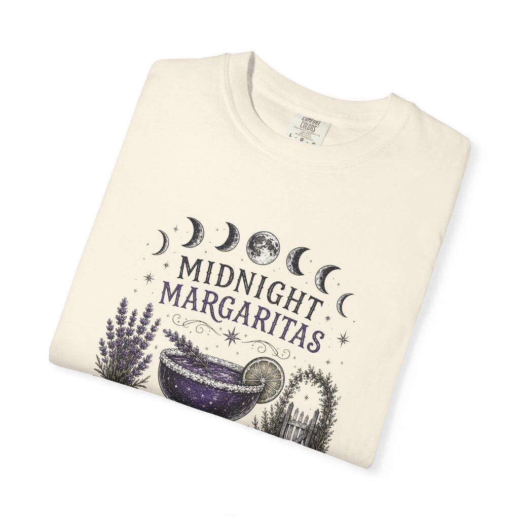Midnight Margaritas T‑Shirt — Lavender & Cactus Cocktail Graphic Tee
