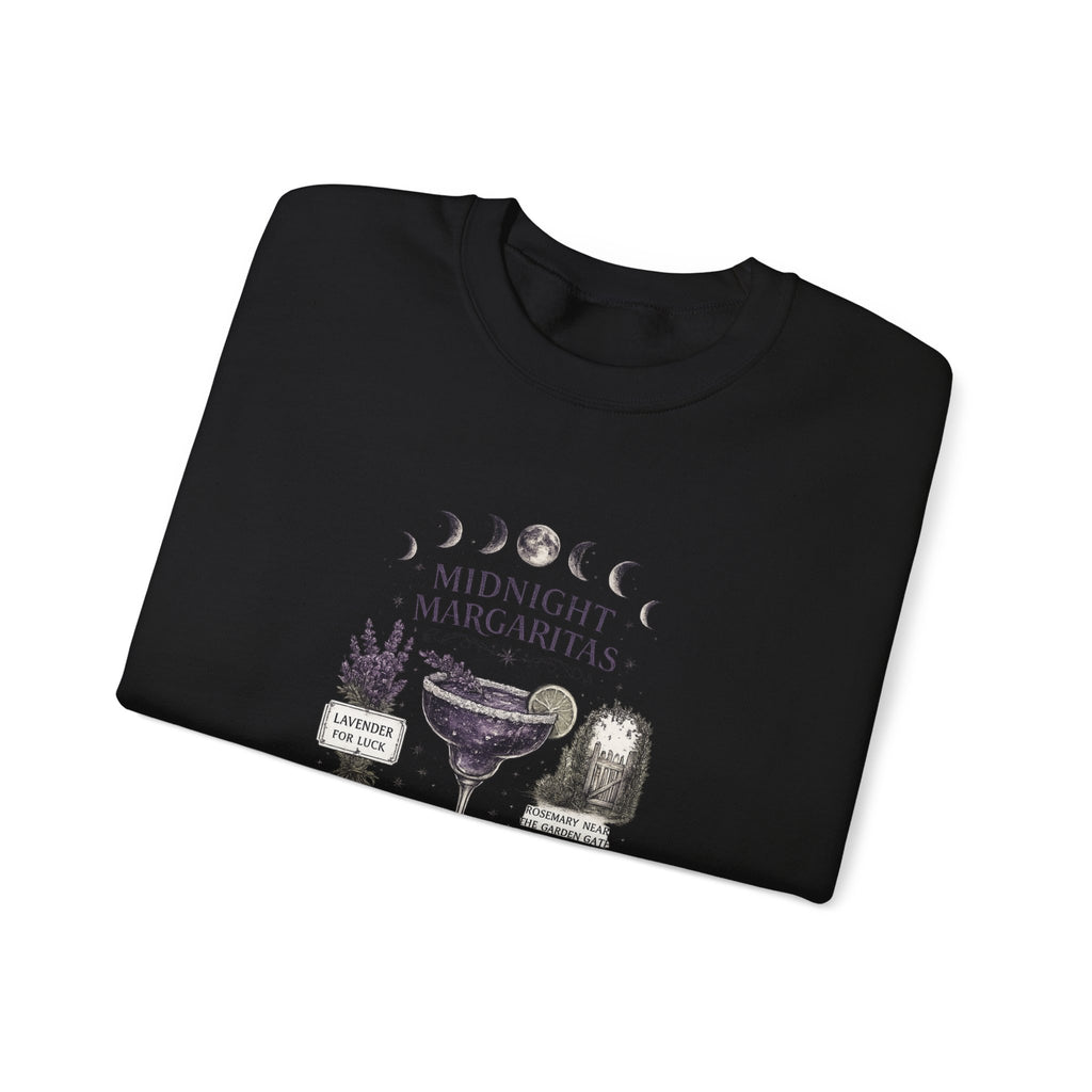 Midnight Margaritas Crewneck Sweatshirt — Cocktail Recipe Graphic Pullover