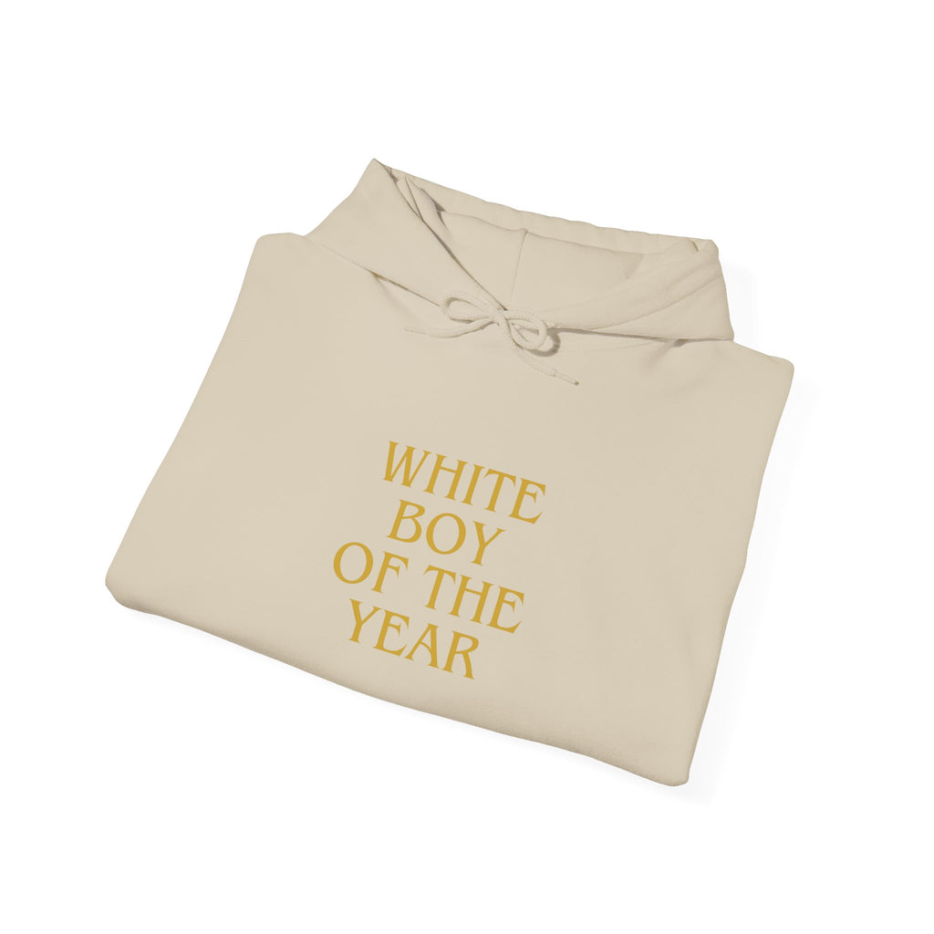 Boy of the Year hoodie | Gold text pullover sweatshirt