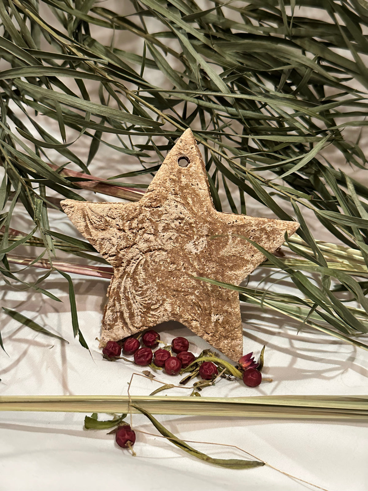 Handmade cinnamon dough ornaments