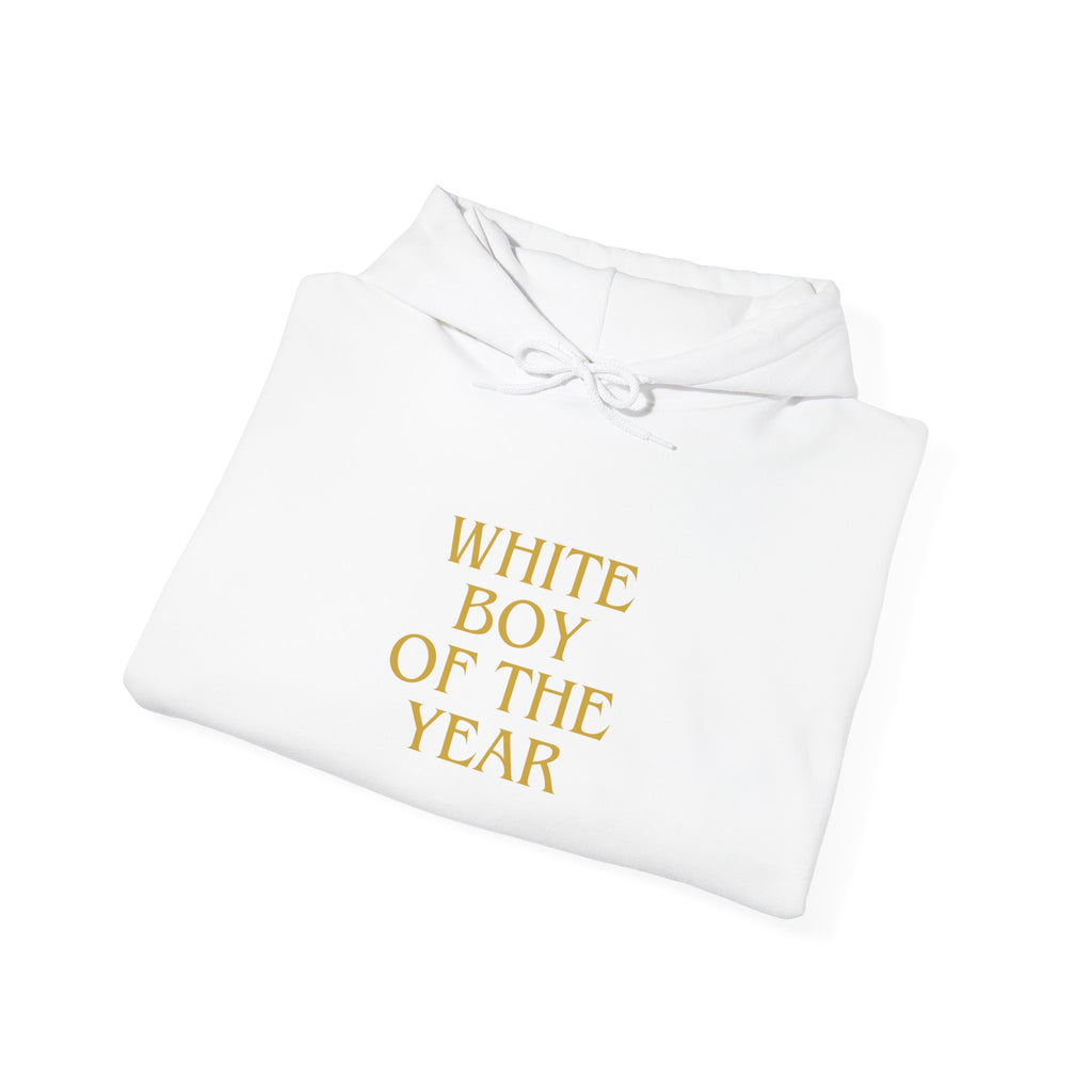 Boy of the Year hoodie | Gold text pullover sweatshirt