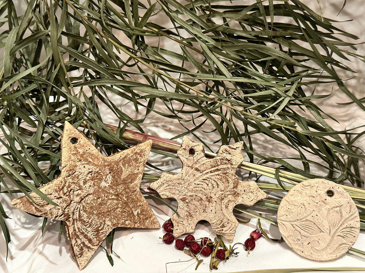 Handmade cinnamon dough ornaments