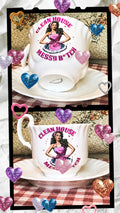 Messy bitch tea cup and saucer
