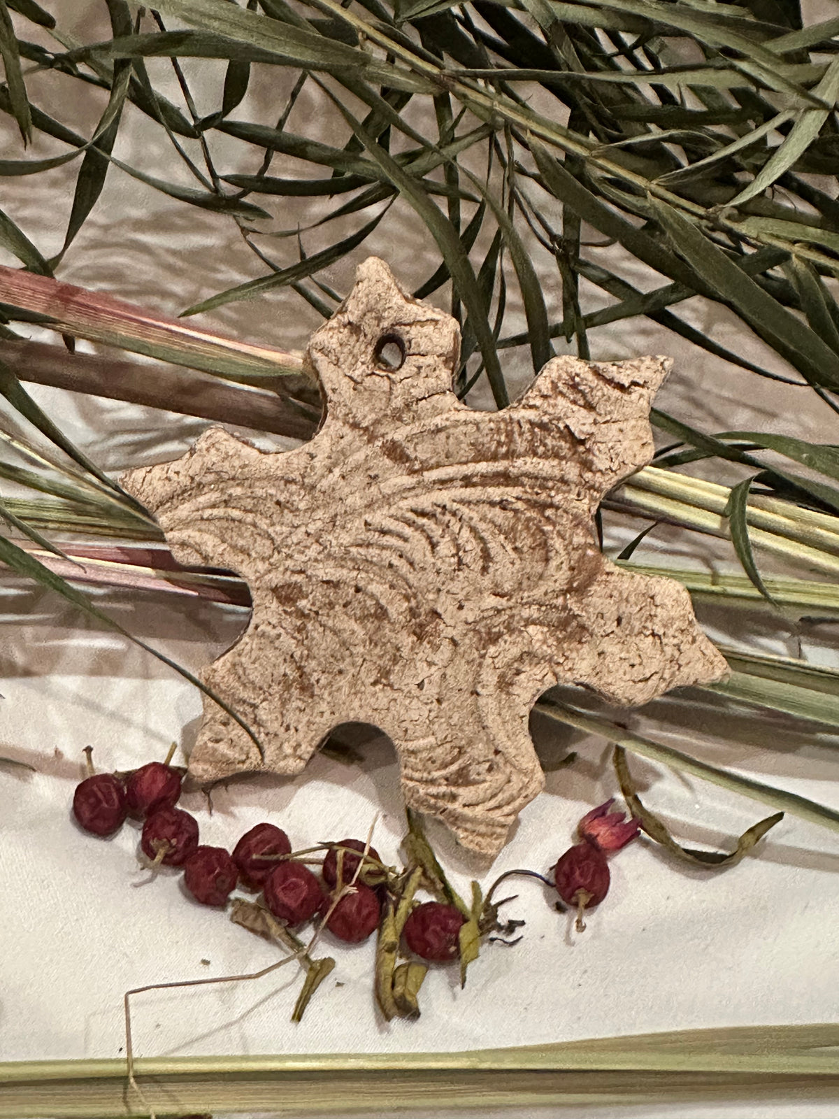 Handmade cinnamon dough ornaments